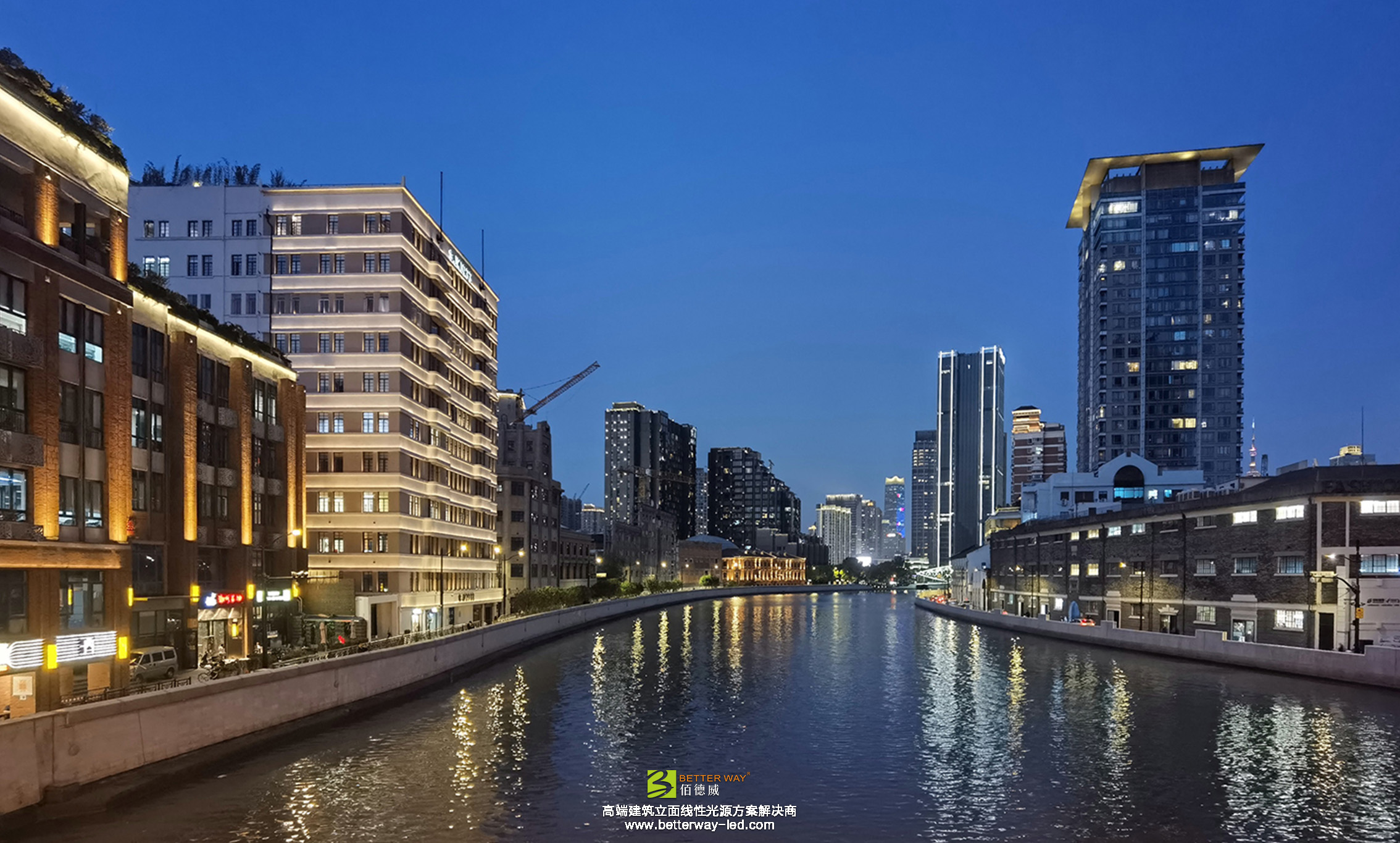 苏州河静安段夜景项目